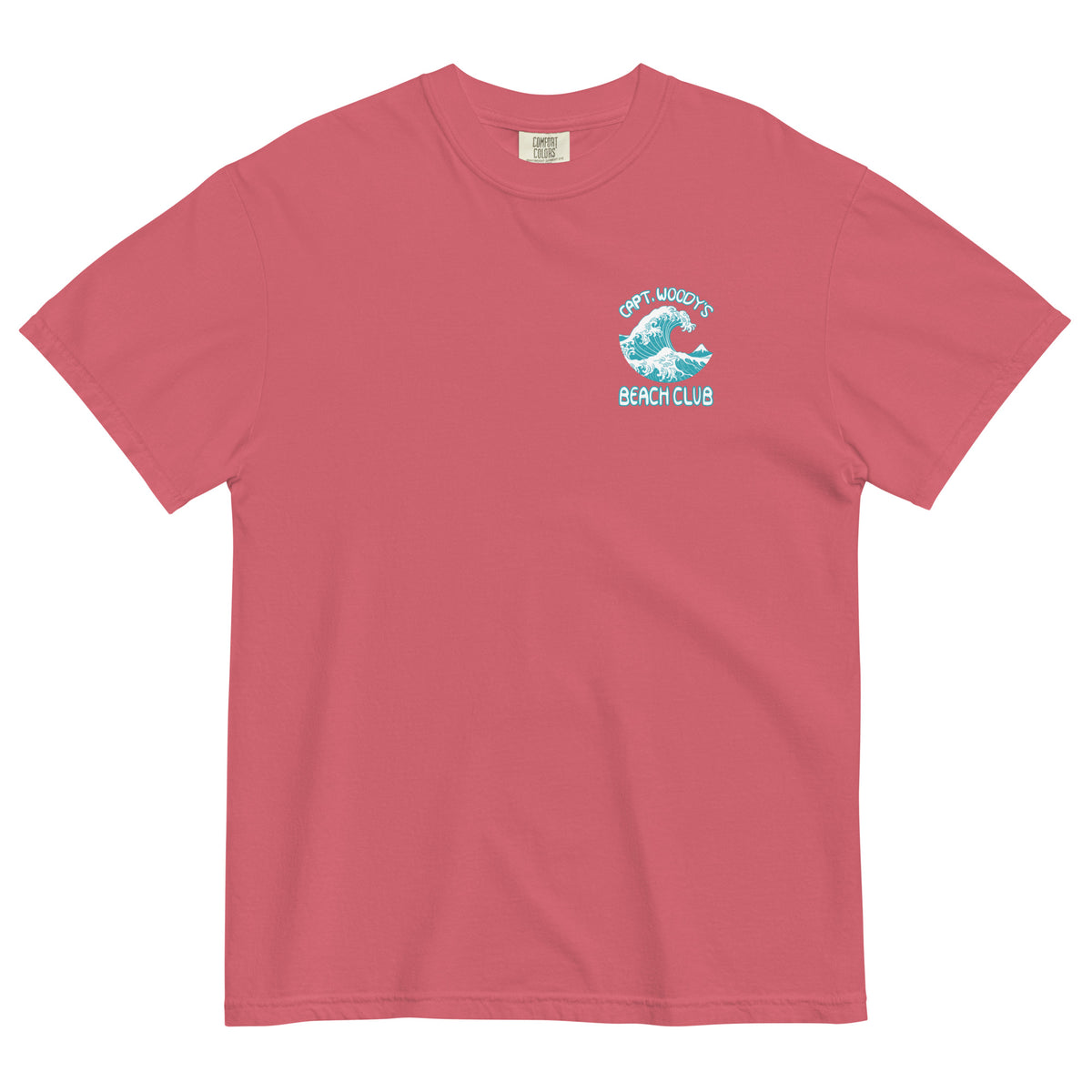Capt. Woody's Bech Club Big Surf Wave Comfort Colors  T-Shirt