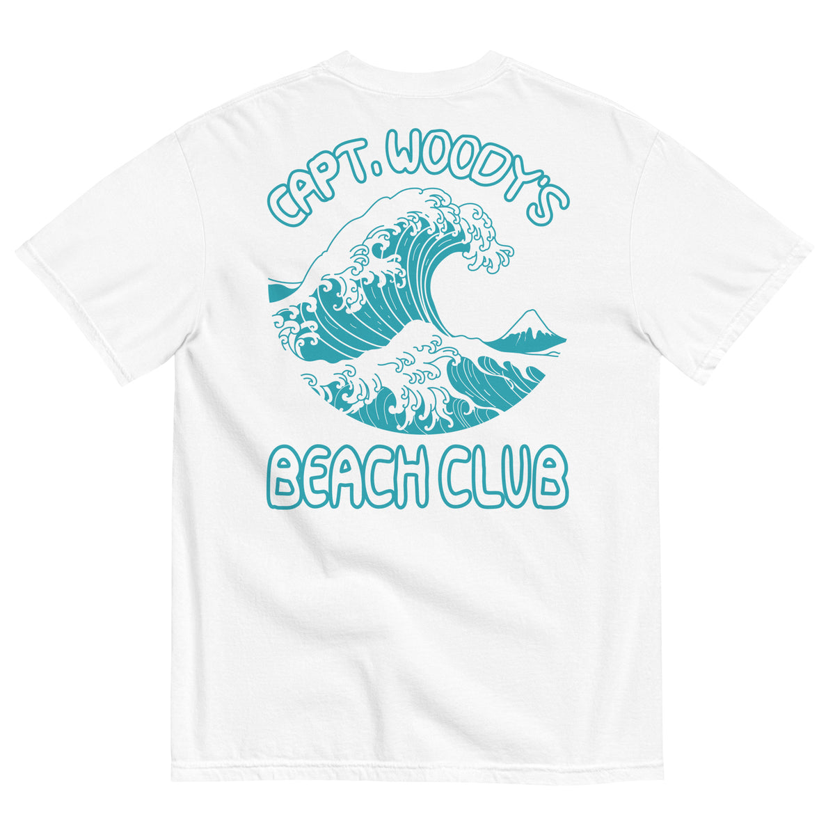 Capt. Woody's Bech Club Big Surf Wave Comfort Colors  T-Shirt