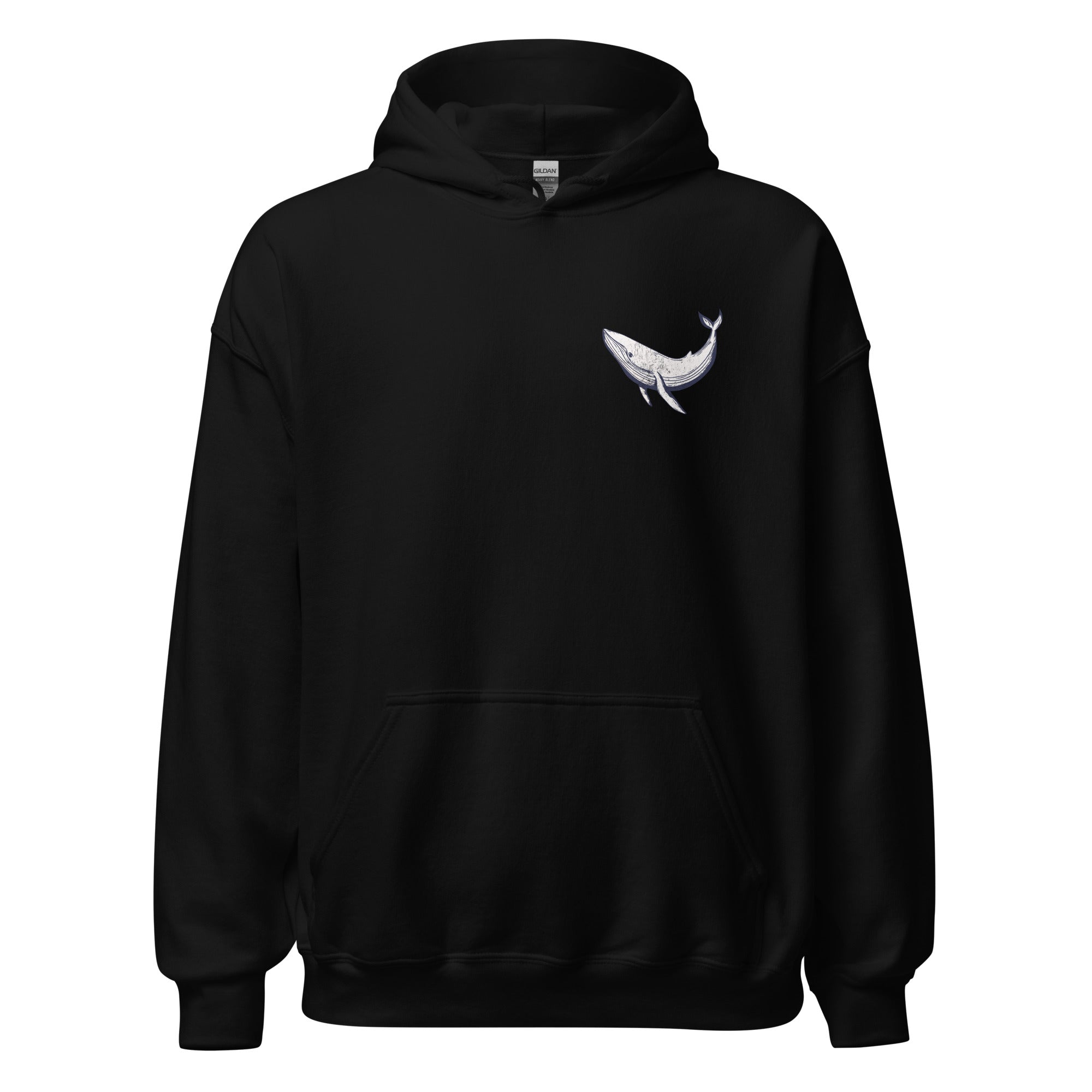 Whale Sea Life Hoodie / Back and Front Print - Captain Woody's Shirts & Beach Club