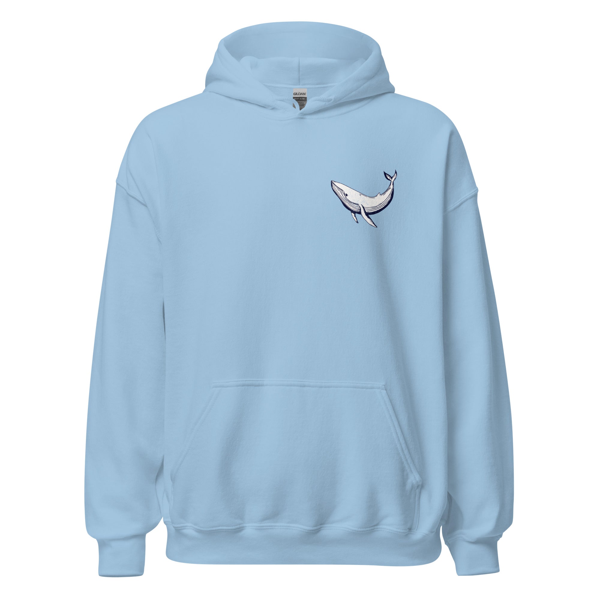 Whale Sea Life Hoodie / Back and Front Print - Captain Woody's Shirts & Beach Club