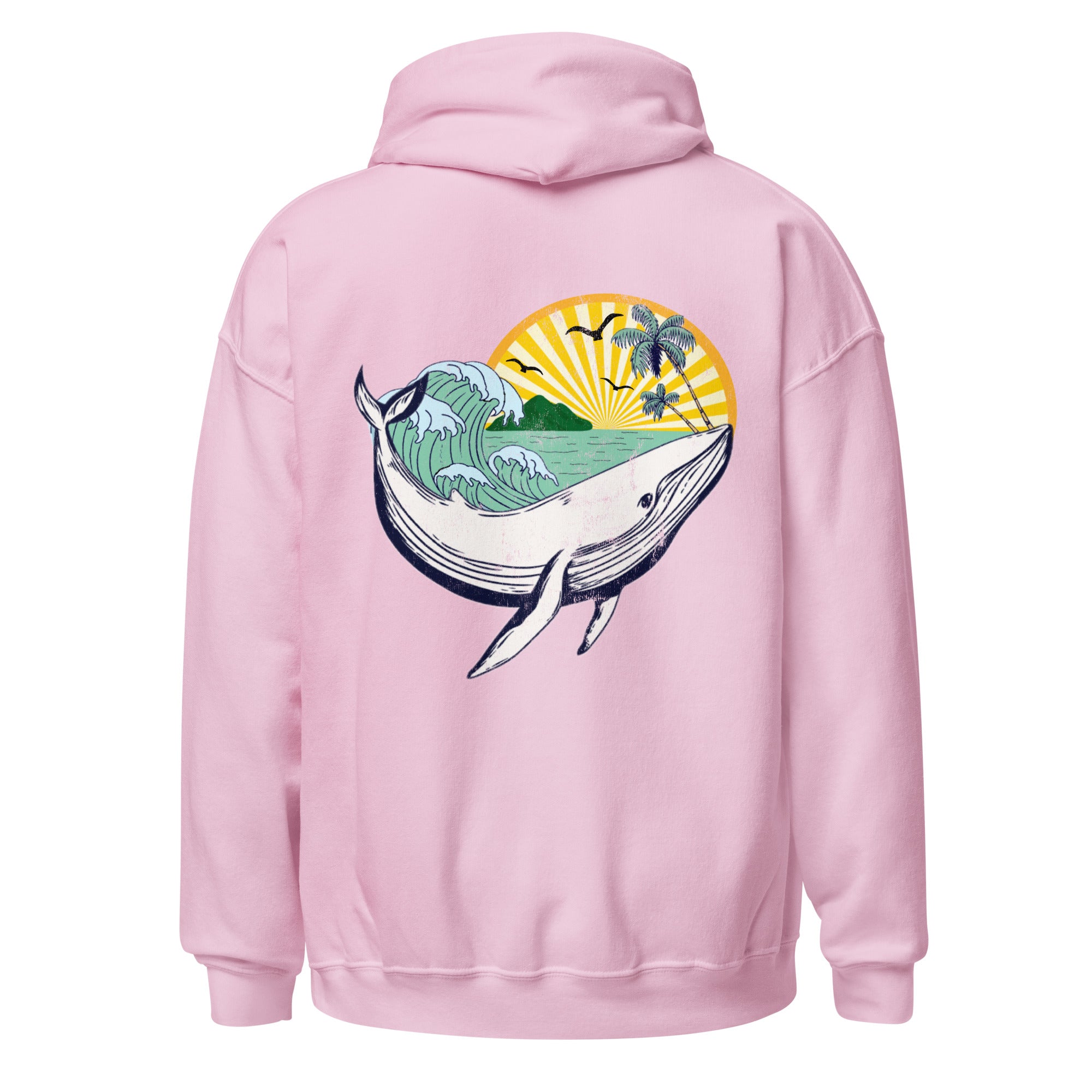 Whale Sea Life Hoodie / Back and Front Print - Captain Woody's Shirts & Beach Club