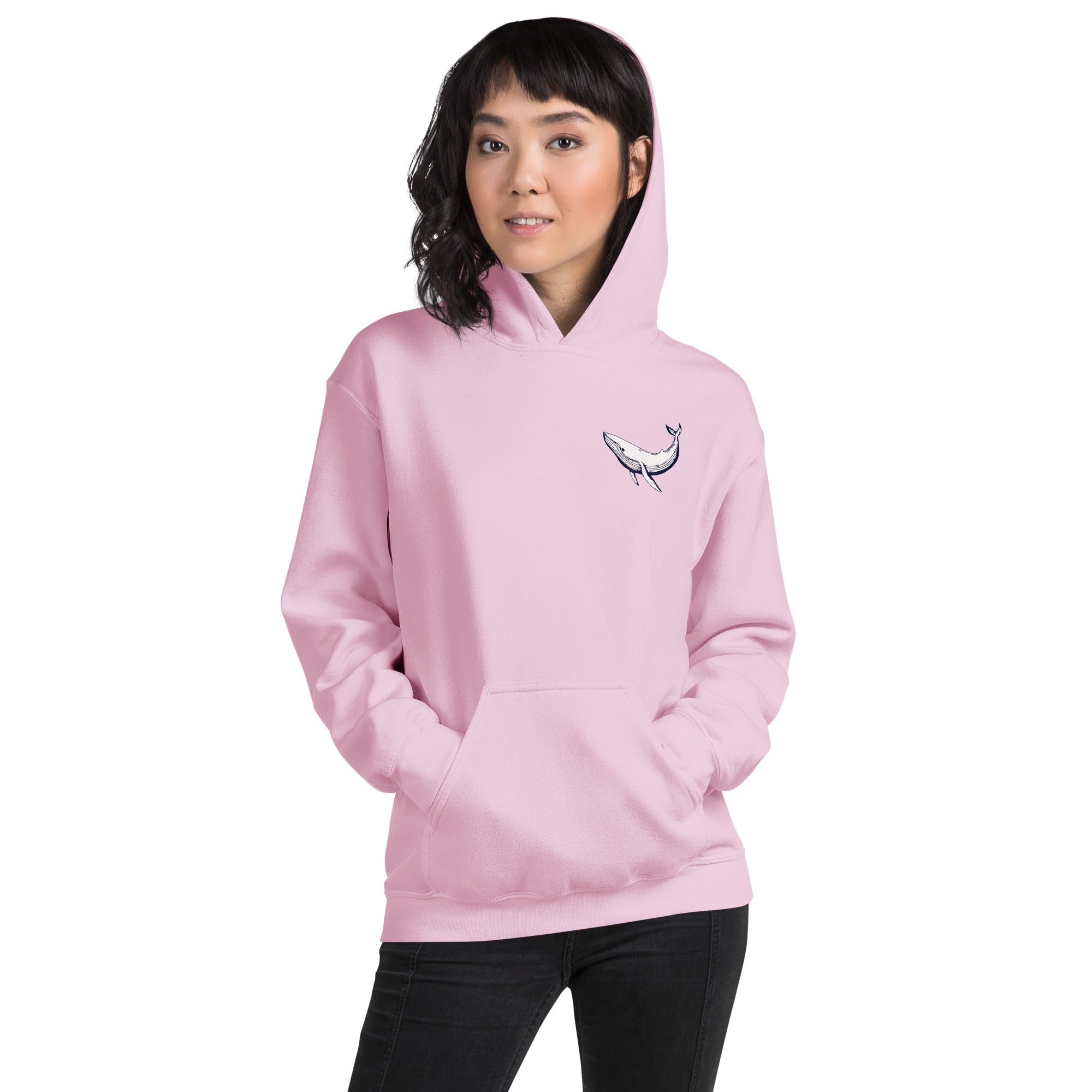 Whale Sea Life Hoodie / Back and Front Print - Captain Woody's Shirts & Beach Club