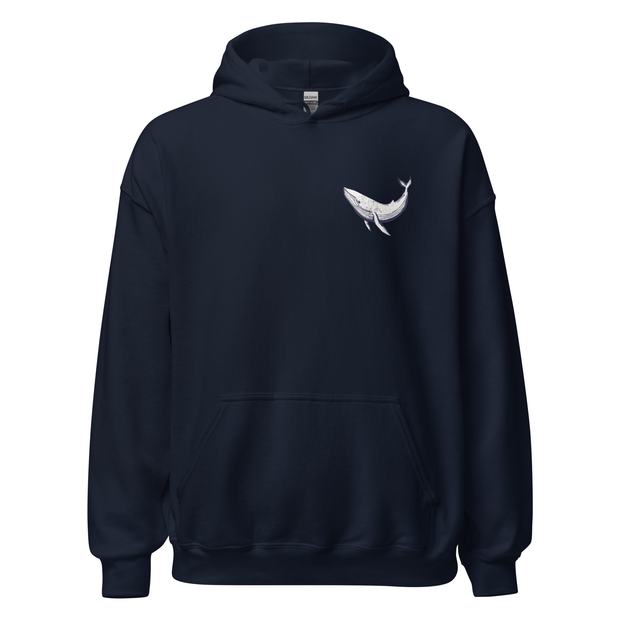 Whale Sea Life Hoodie / Back and Front Print - Captain Woody's Shirts & Beach Club