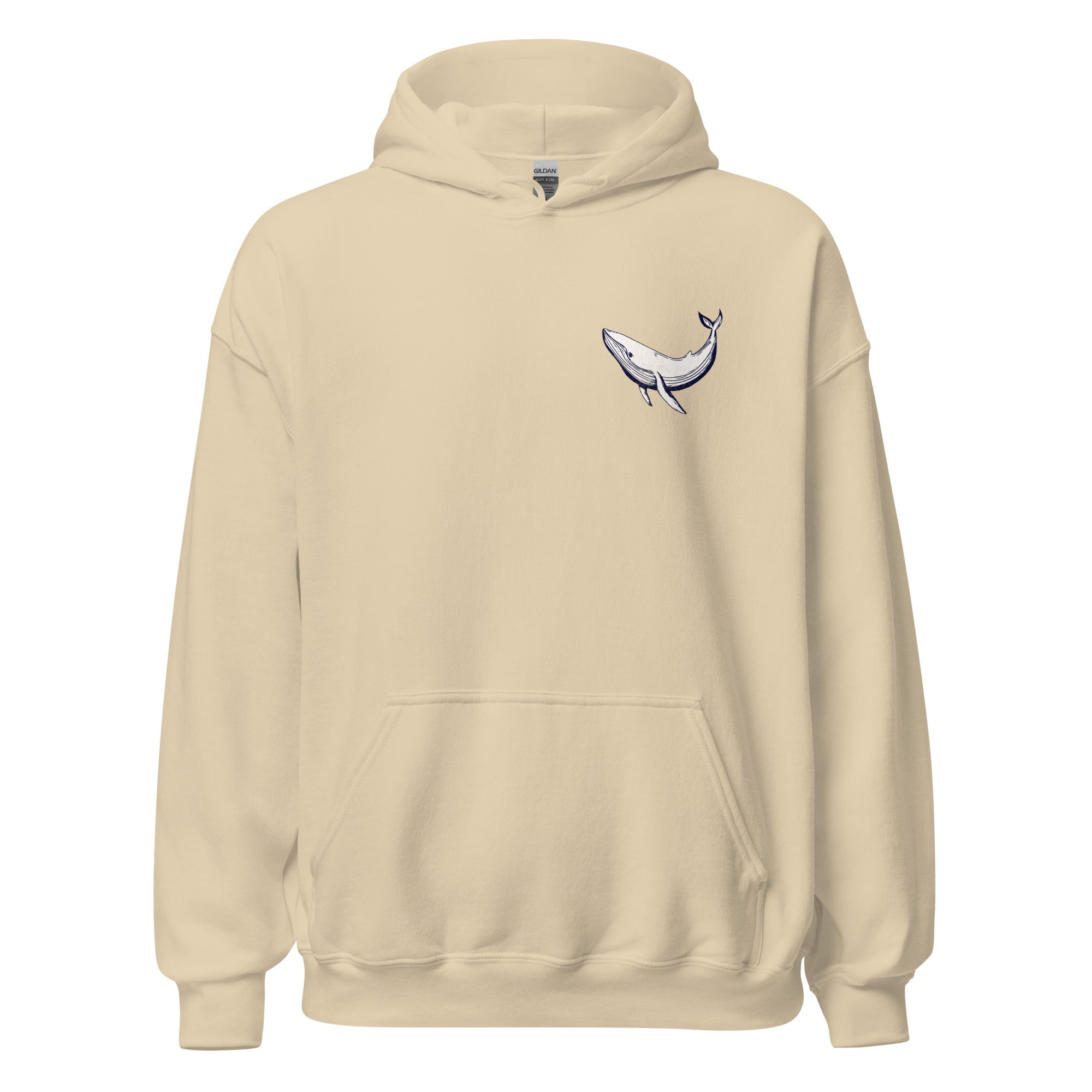 Whale Sea Life Hoodie / Back and Front Print - Captain Woody's Shirts & Beach Club