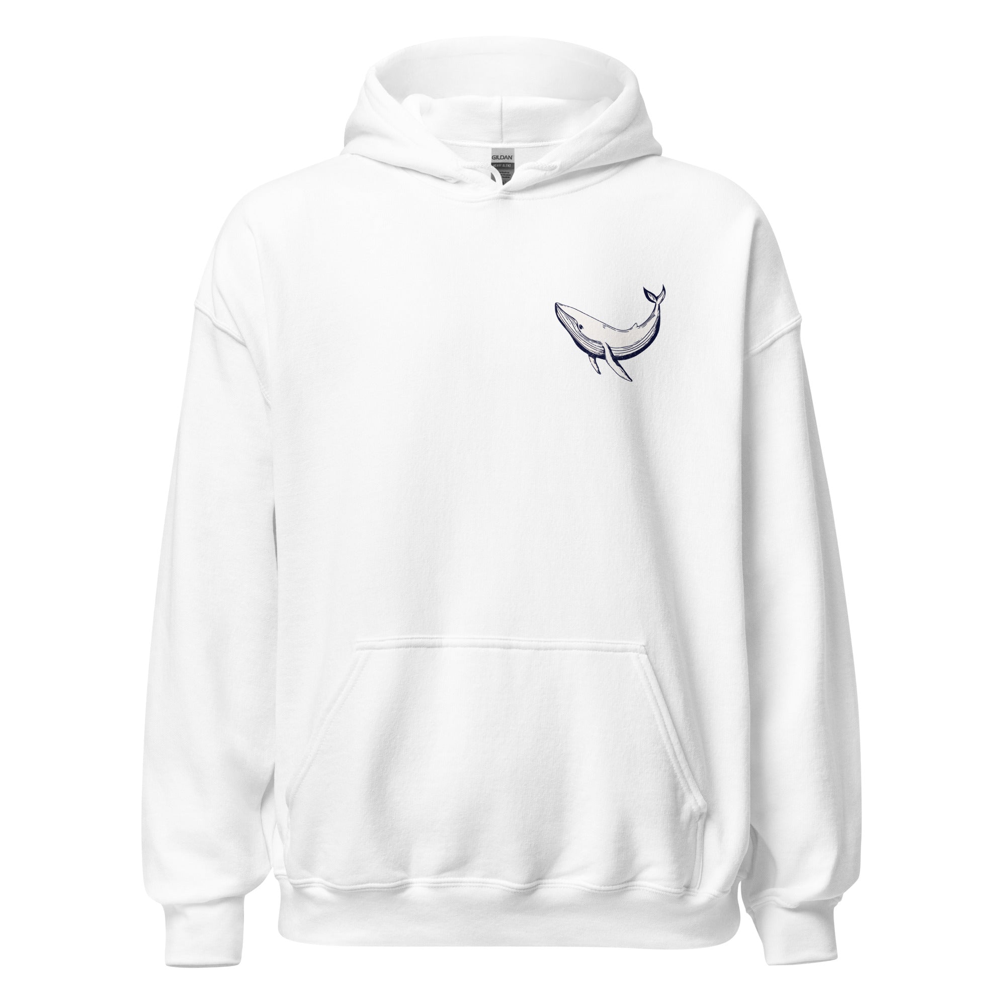 Whale Sea Life Hoodie / Back and Front Print - Captain Woody's Shirts & Beach Club