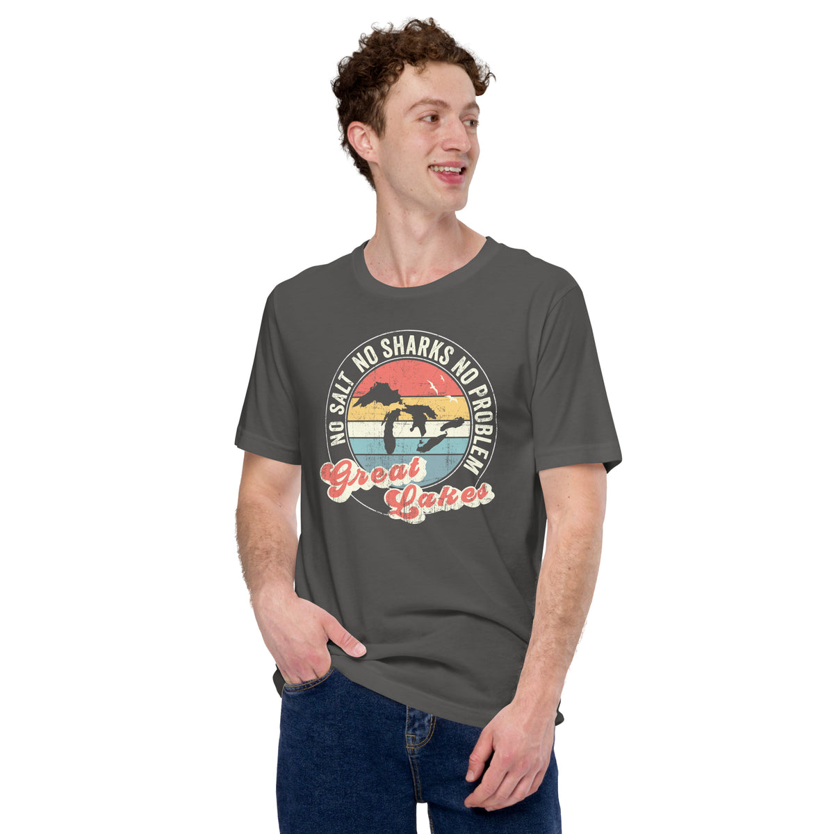 No Salt No Sharks No Problem Great Lakes - Captain Woody's Shirts & Beach Club