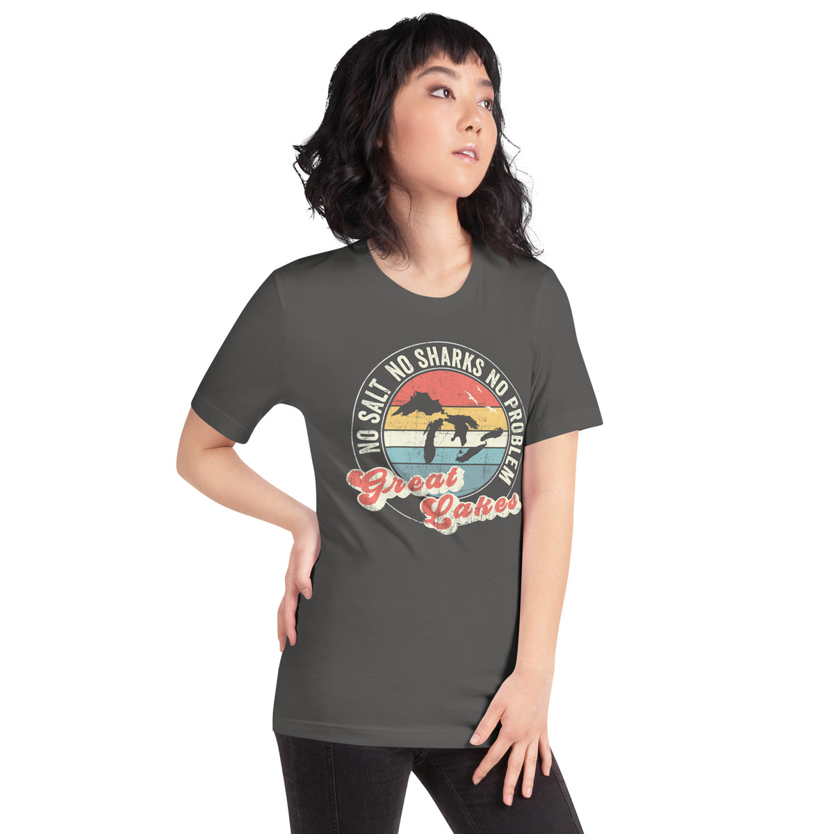 No Salt No Sharks No Problem Great Lakes - Captain Woody's Shirts & Beach Club