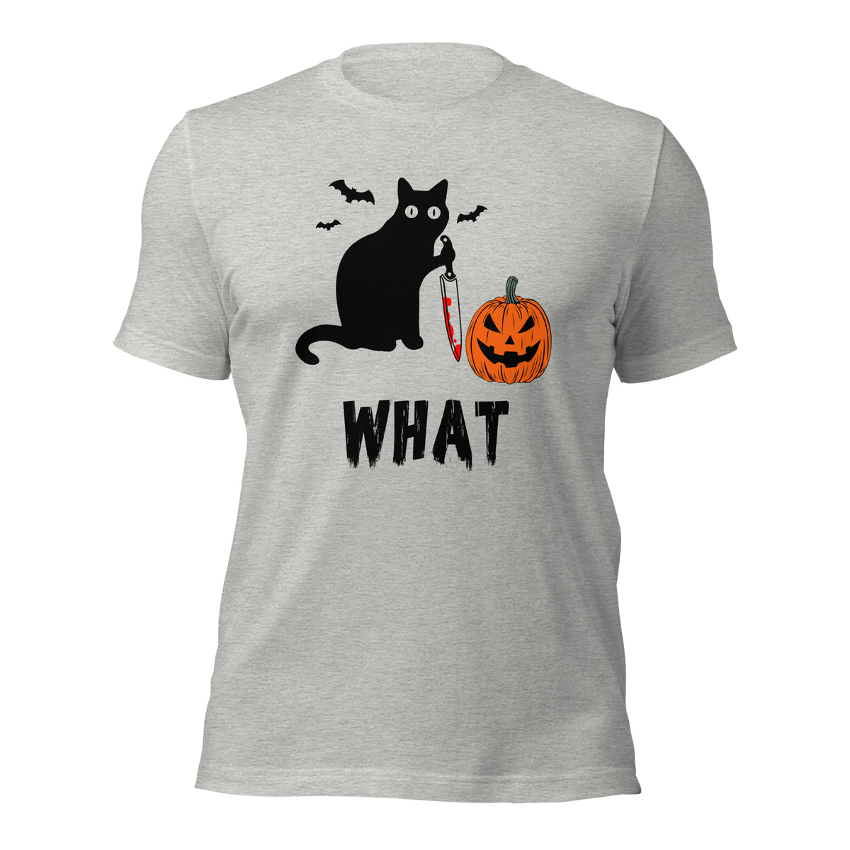 Murderous Cat Halloween shirt, edgy graphic design featuring bloody knife, perfect for spooky events, unique gift for cat lovers - Captain Woody's Shirts & Beach Club