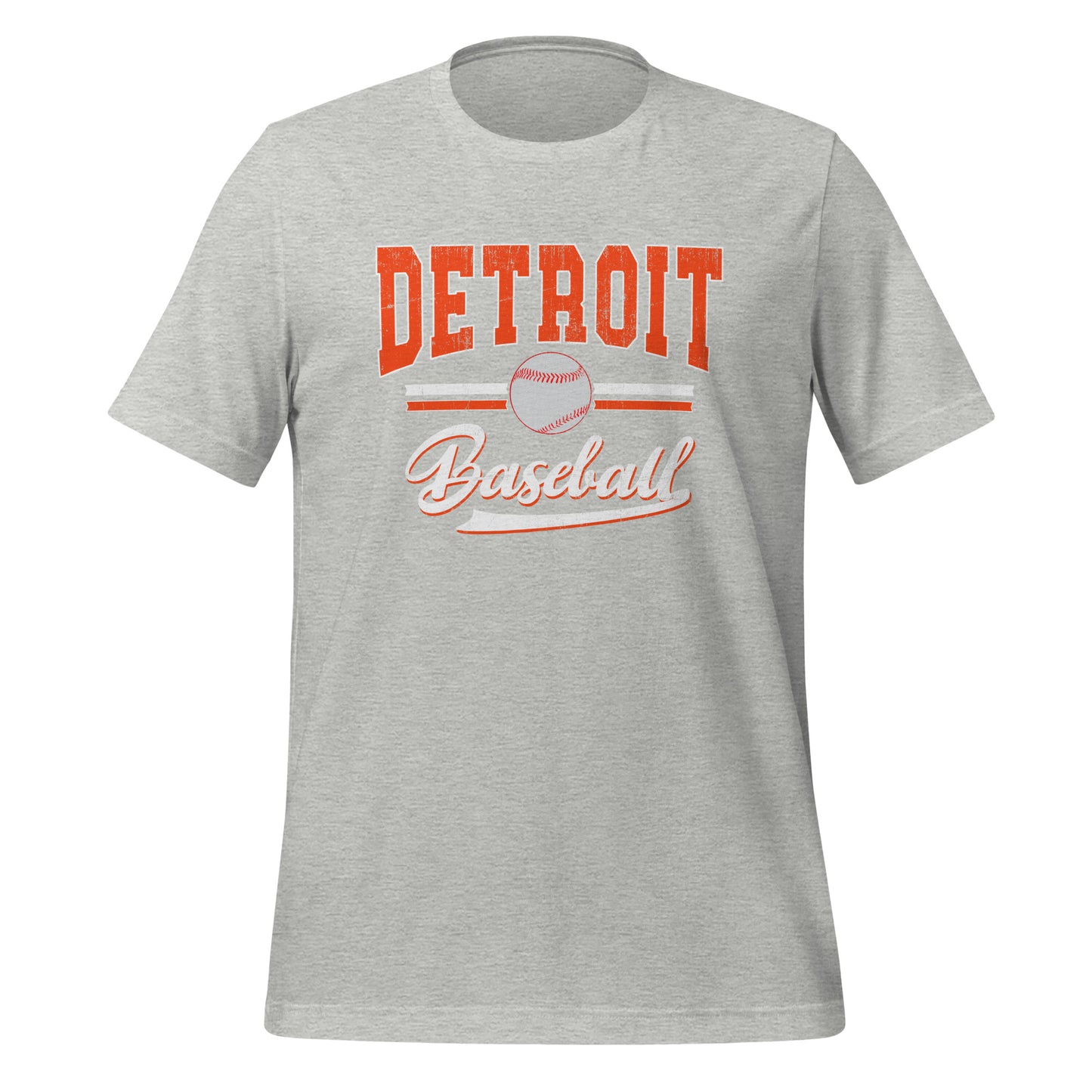 Detroit Baseball Shirt, Distressed Graphic Tee for Fans, Ideal for Casual Wear, Fun Gift for Dad or Friends Unisex t-shirt