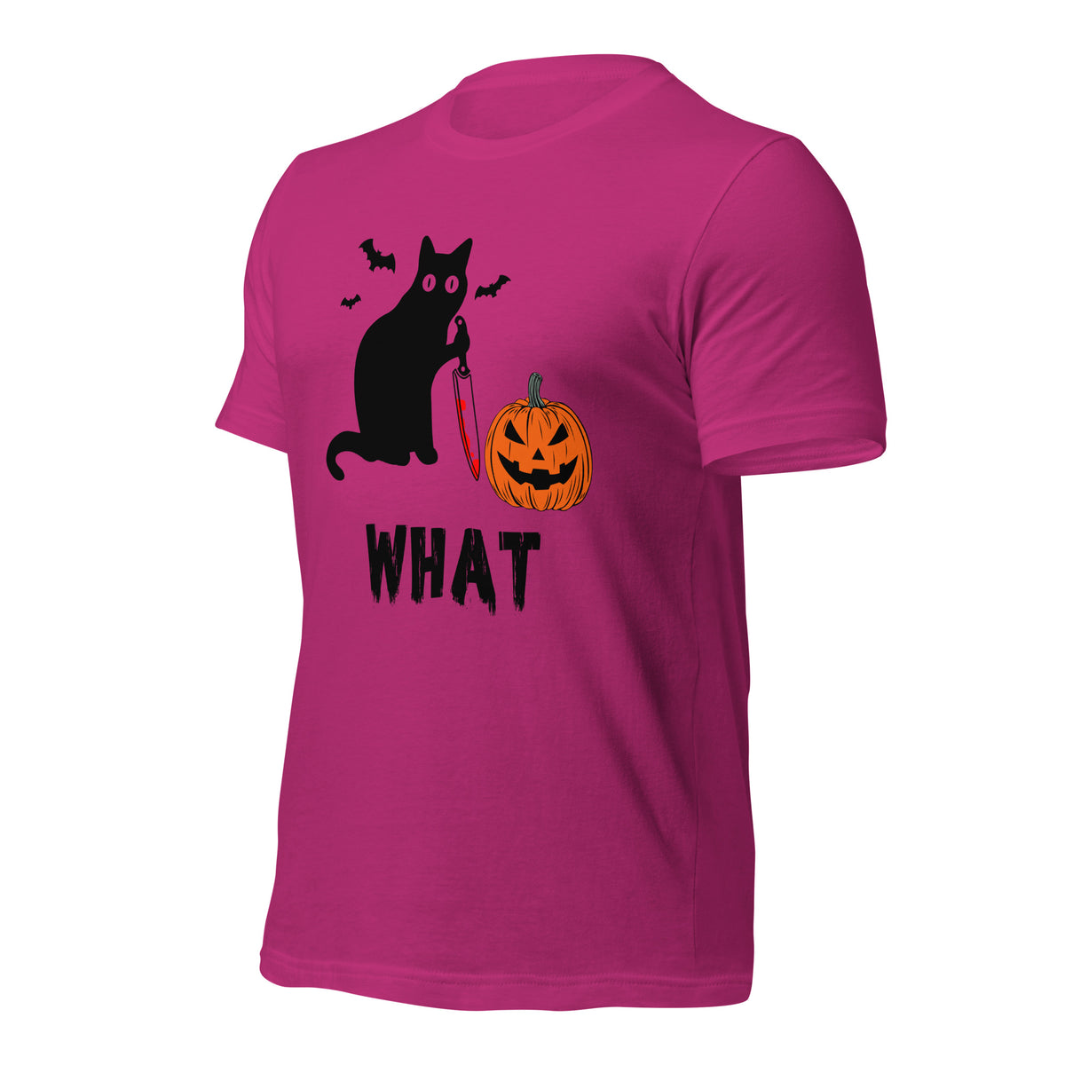 Murderous Cat Halloween shirt, edgy graphic design featuring bloody knife, perfect for spooky events, unique gift for cat lovers - Captain Woody's Shirts & Beach Club