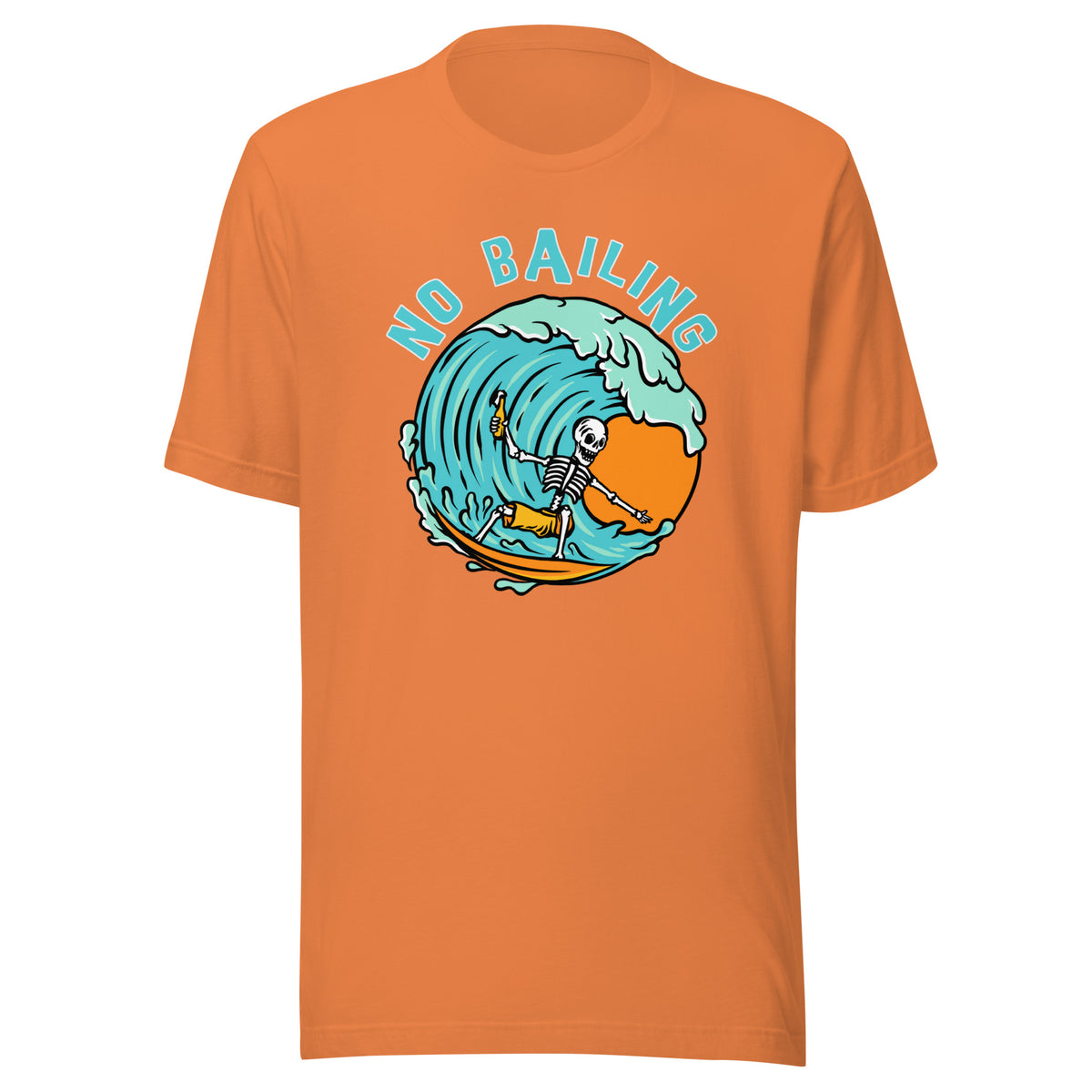 No Bailing Beach Surfer unisex Bella Canvas 3001 - Captain Woody's Shirts & Beach Club
