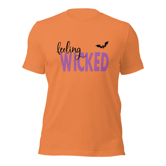 Feeling Wicked Halloween Shirt, Edgy Halloween Graphic Tee for Parties, Trick or Treat, or Chilling with a Movie