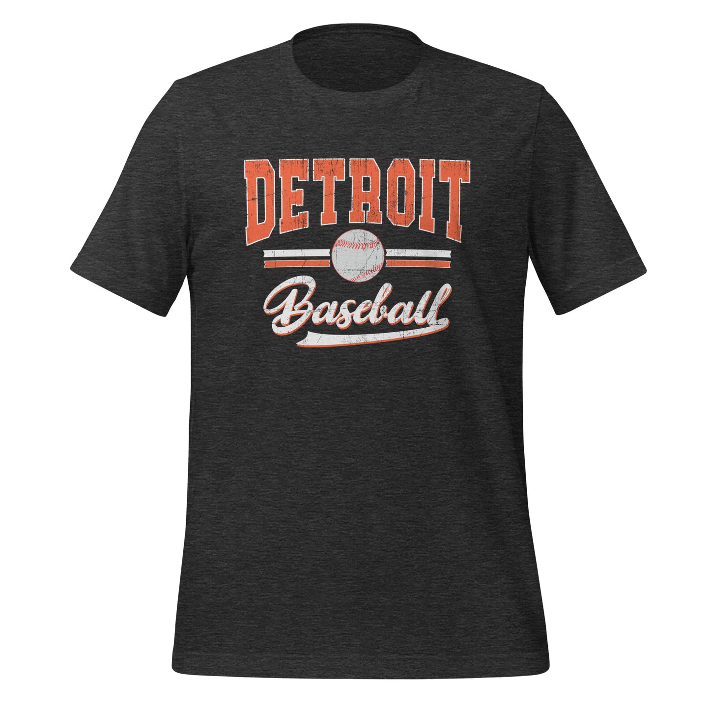 Detroit Baseball Shirt, Distressed Graphic Tee for Fans, Ideal for Casual Wear, Fun Gift for Dad or Friends Unisex t-shirt