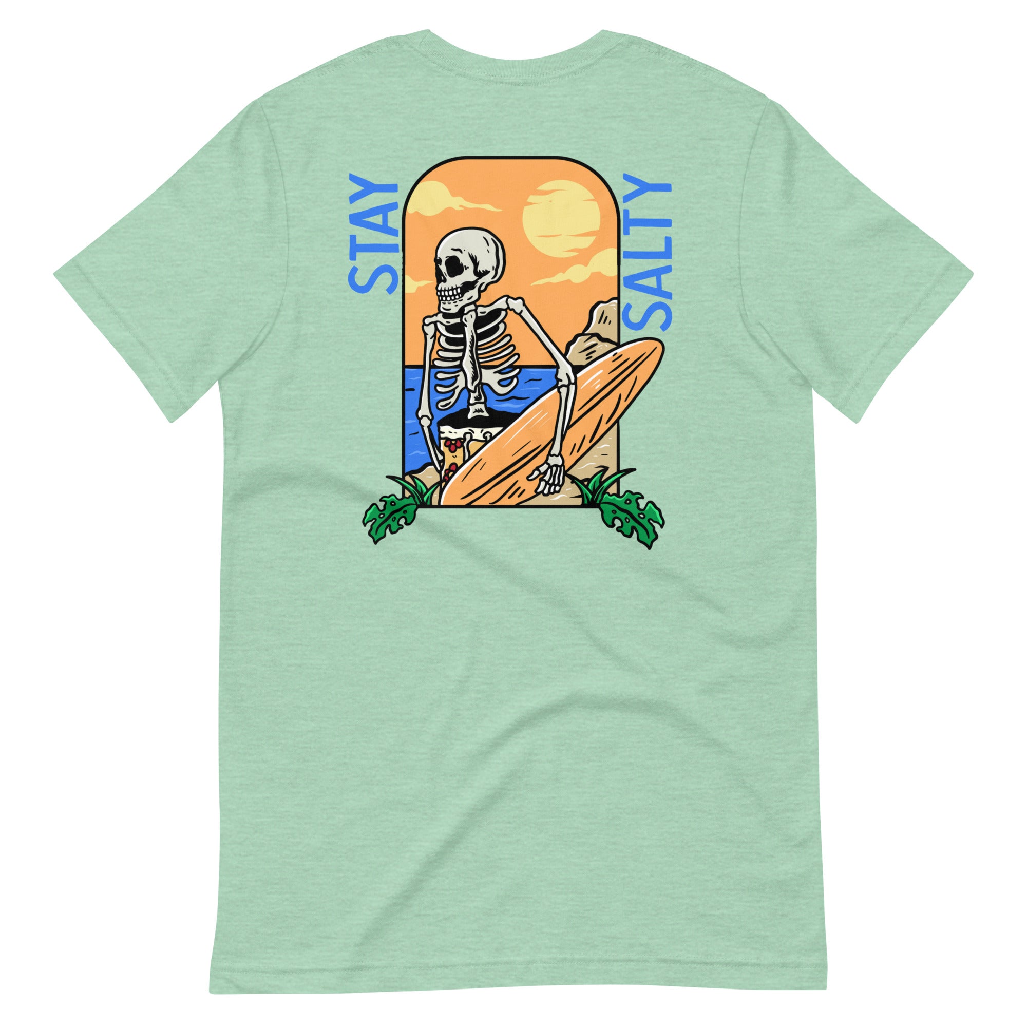 Stay Salty Skeleton Surfer w/front Salty Crew T-shirt