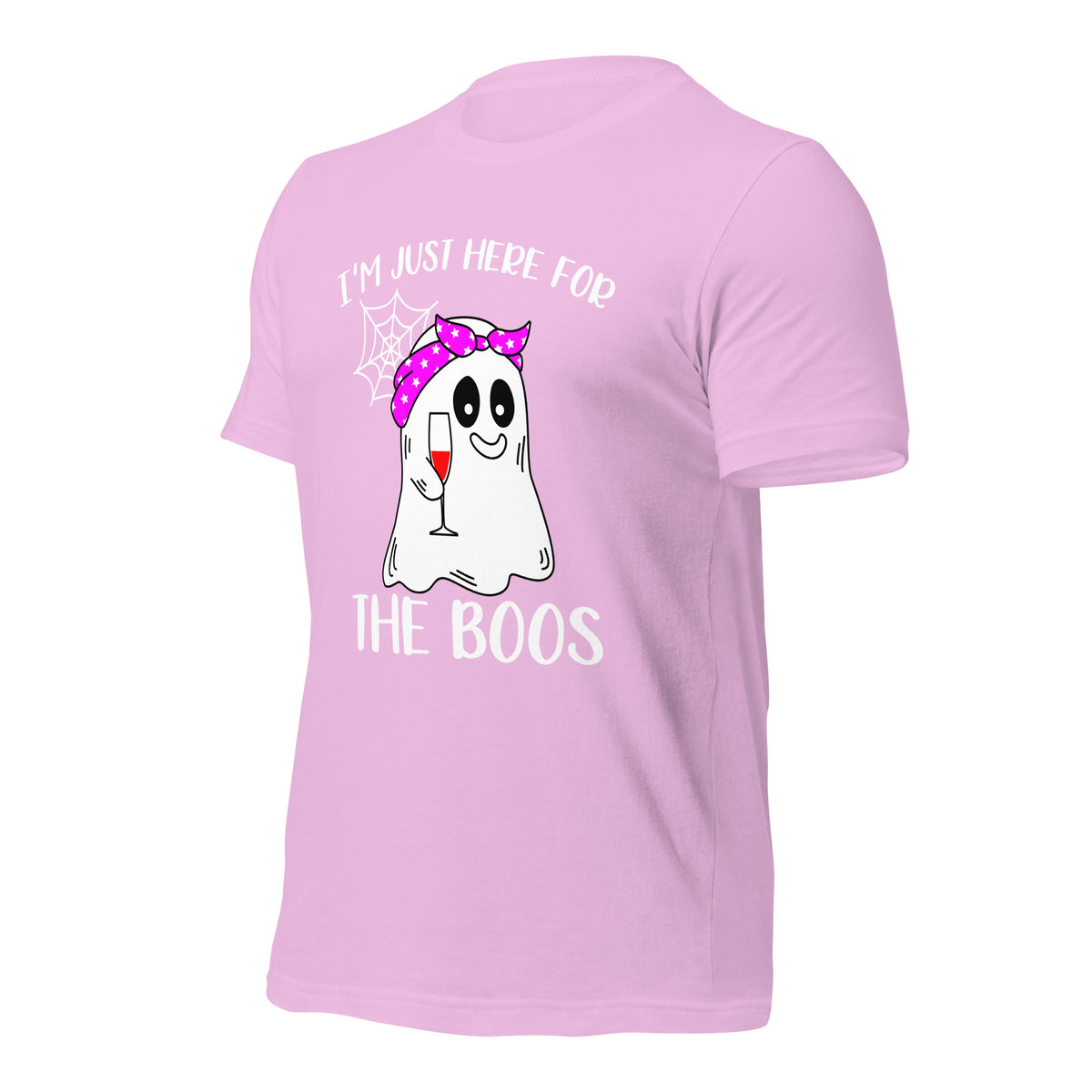 I'm Just Here for the Boo's Shirt: Ghost Drinking Wine Tee, Ideal Halloween Gift for Celebrating Spooky Season - Captain Woody's Shirts & Beach Club