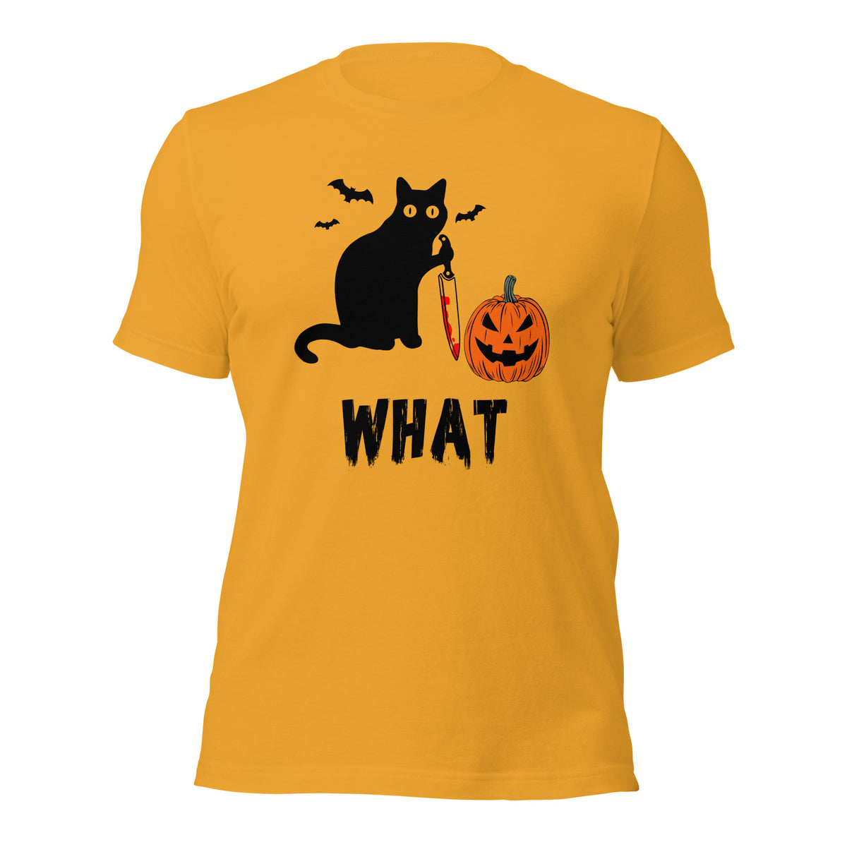 Murderous Cat Halloween shirt, edgy graphic design featuring bloody knife, perfect for spooky events, unique gift for cat lovers - Captain Woody's Shirts & Beach Club