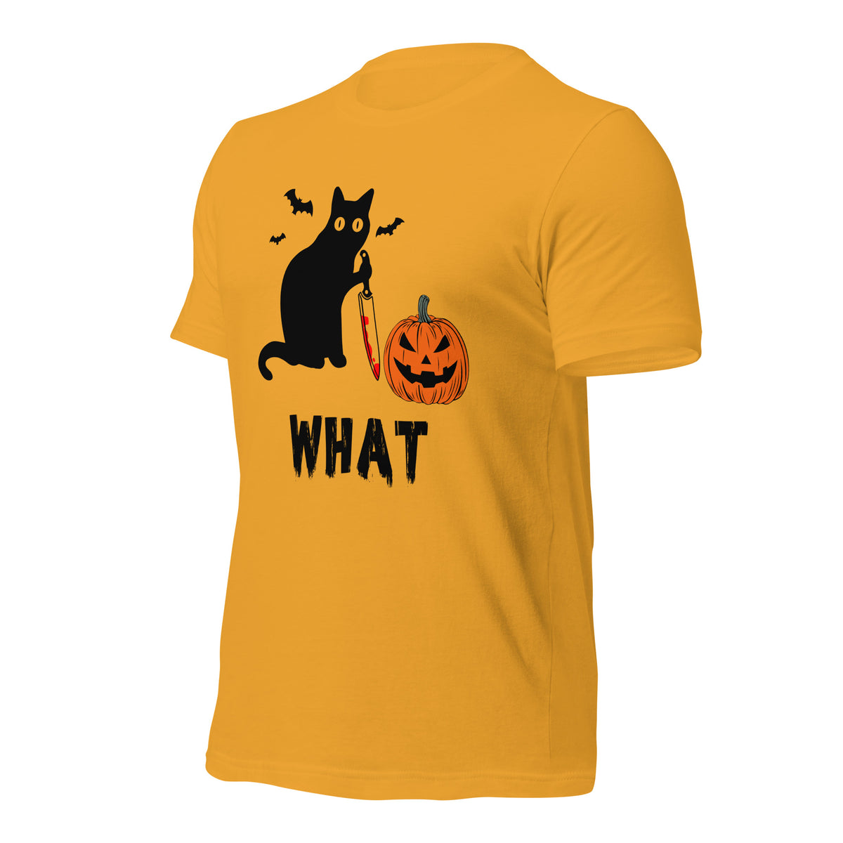 Murderous Cat Halloween shirt, edgy graphic design featuring bloody knife, perfect for spooky events, unique gift for cat lovers - Captain Woody's Shirts & Beach Club