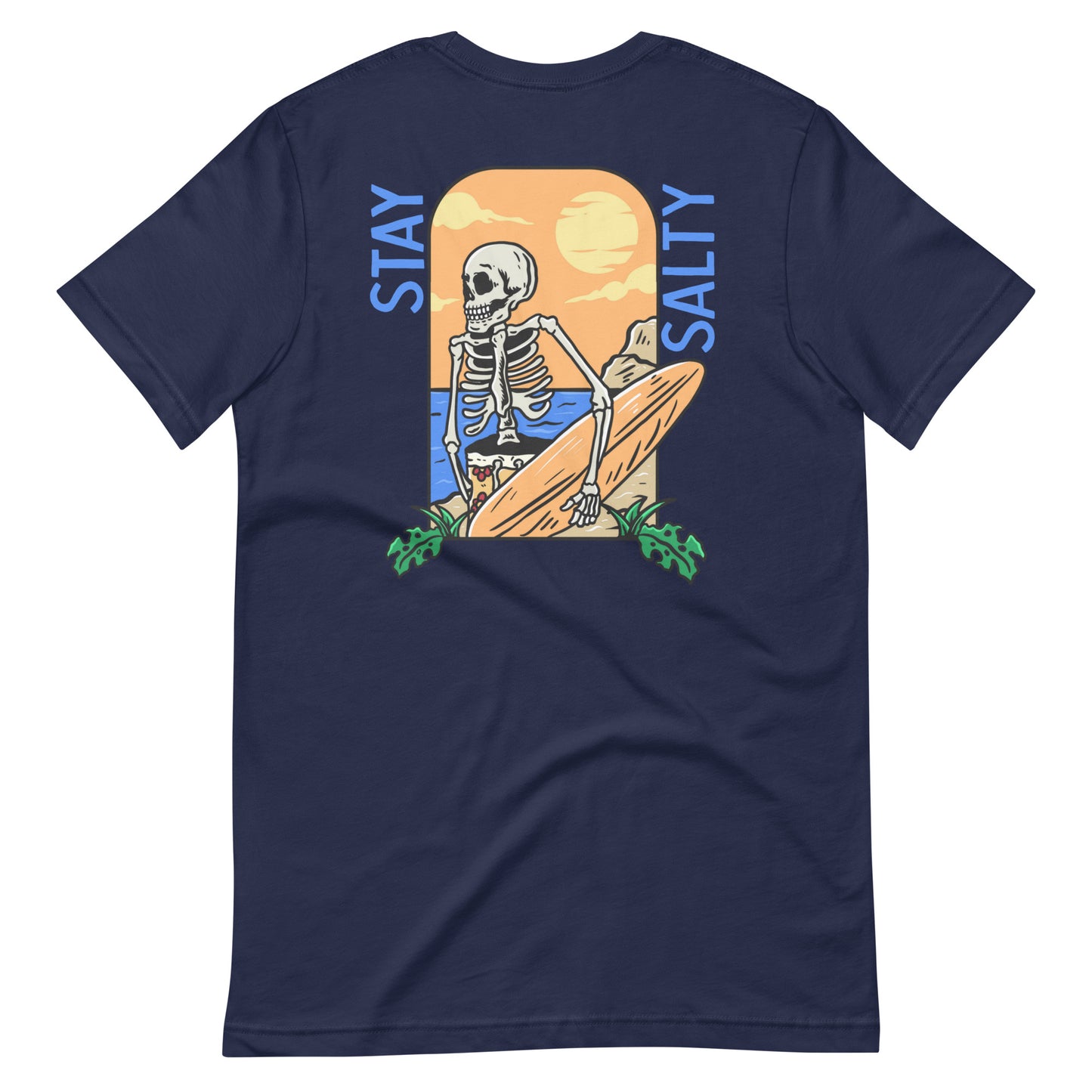 Stay Salty Skeleton Surfer w/front Salty Crew T-shirt