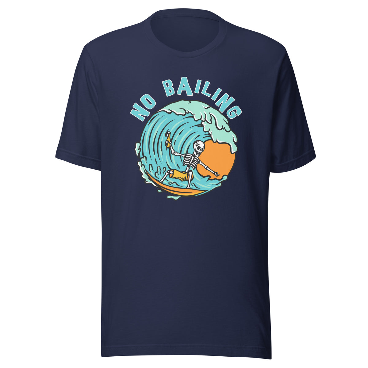 No Bailing Beach Surfer unisex Bella Canvas 3001 - Captain Woody's Shirts & Beach Club