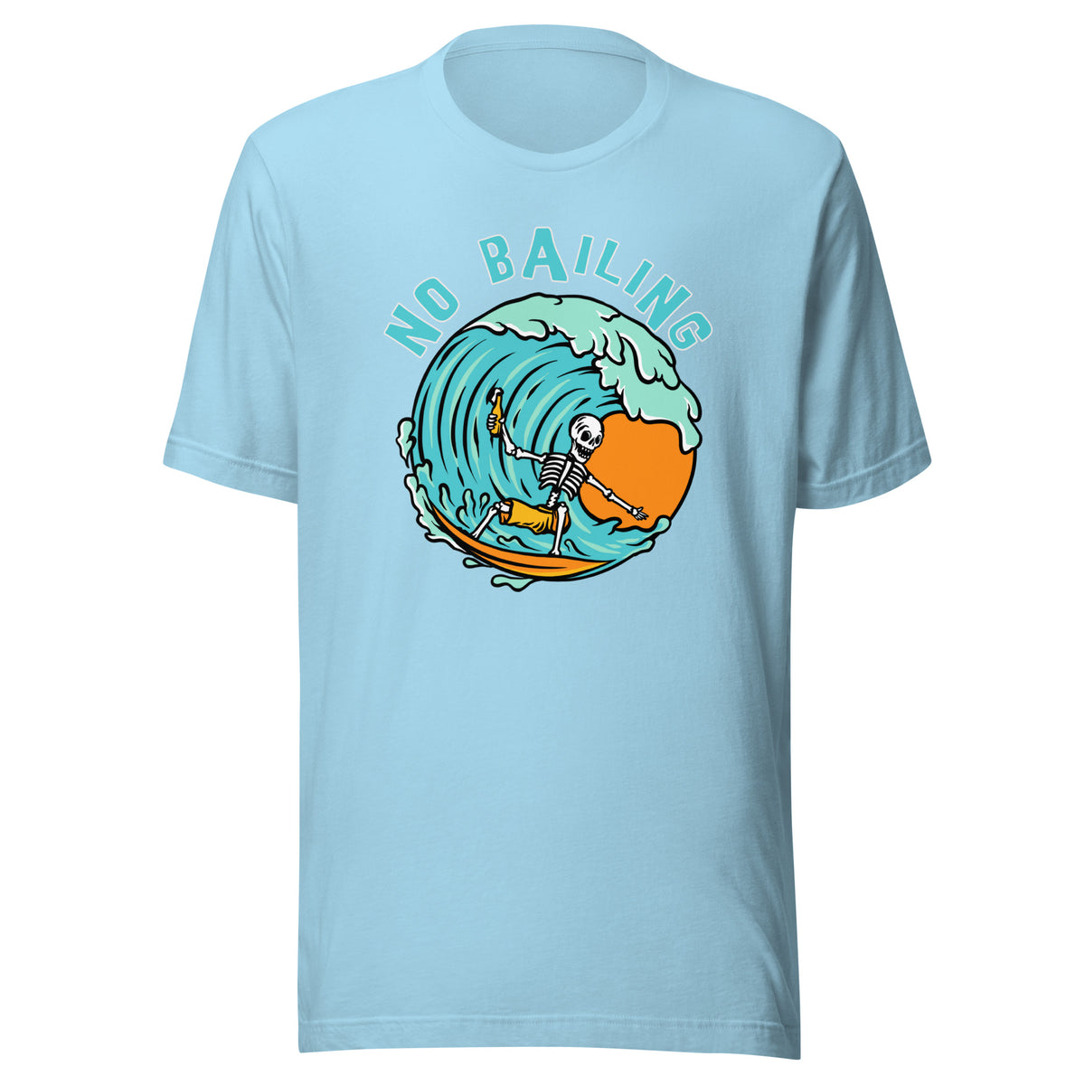 No Bailing Beach Surfer unisex Bella Canvas 3001 - Captain Woody's Shirts & Beach Club