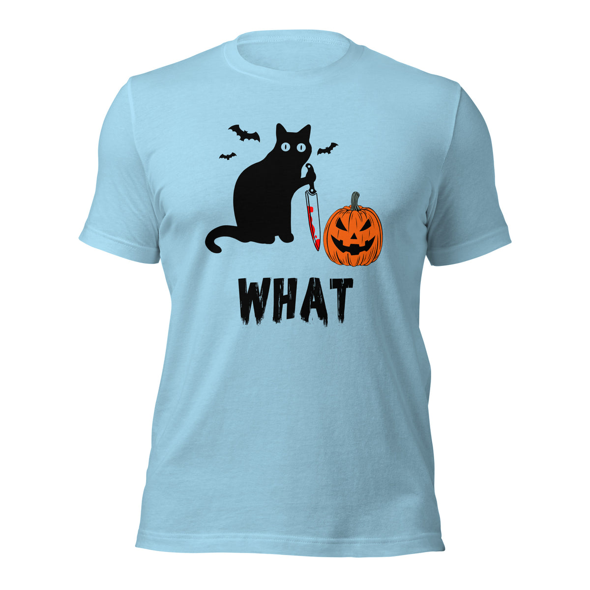 Murderous Cat Halloween shirt, edgy graphic design featuring bloody knife, perfect for spooky events, unique gift for cat lovers - Captain Woody's Shirts & Beach Club