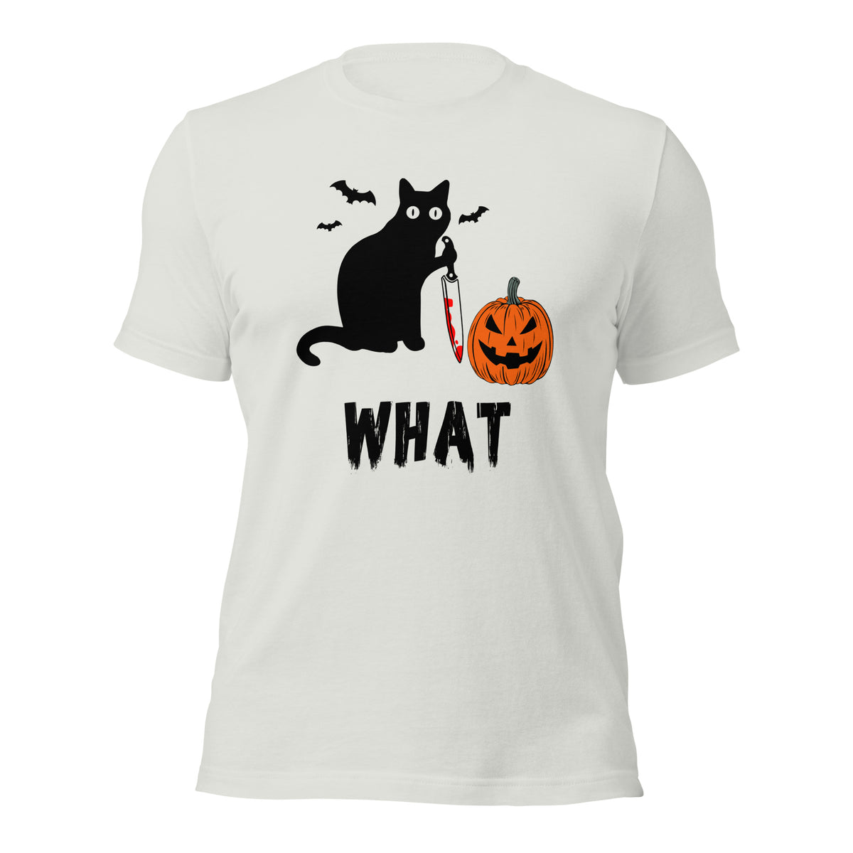 Murderous Cat Halloween shirt, edgy graphic design featuring bloody knife, perfect for spooky events, unique gift for cat lovers - Captain Woody's Shirts & Beach Club
