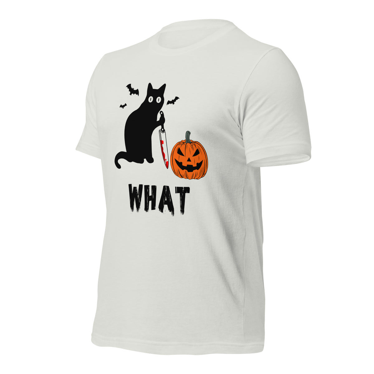 Murderous Cat Halloween shirt, edgy graphic design featuring bloody knife, perfect for spooky events, unique gift for cat lovers - Captain Woody's Shirts & Beach Club