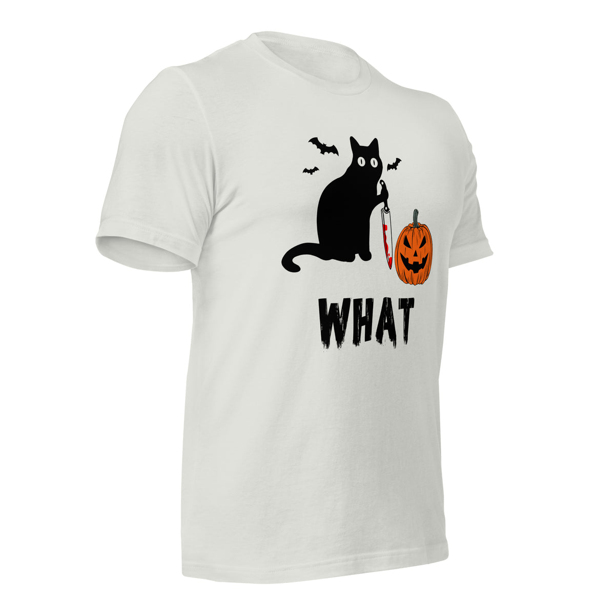 Murderous Cat Halloween shirt, edgy graphic design featuring bloody knife, perfect for spooky events, unique gift for cat lovers - Captain Woody's Shirts & Beach Club