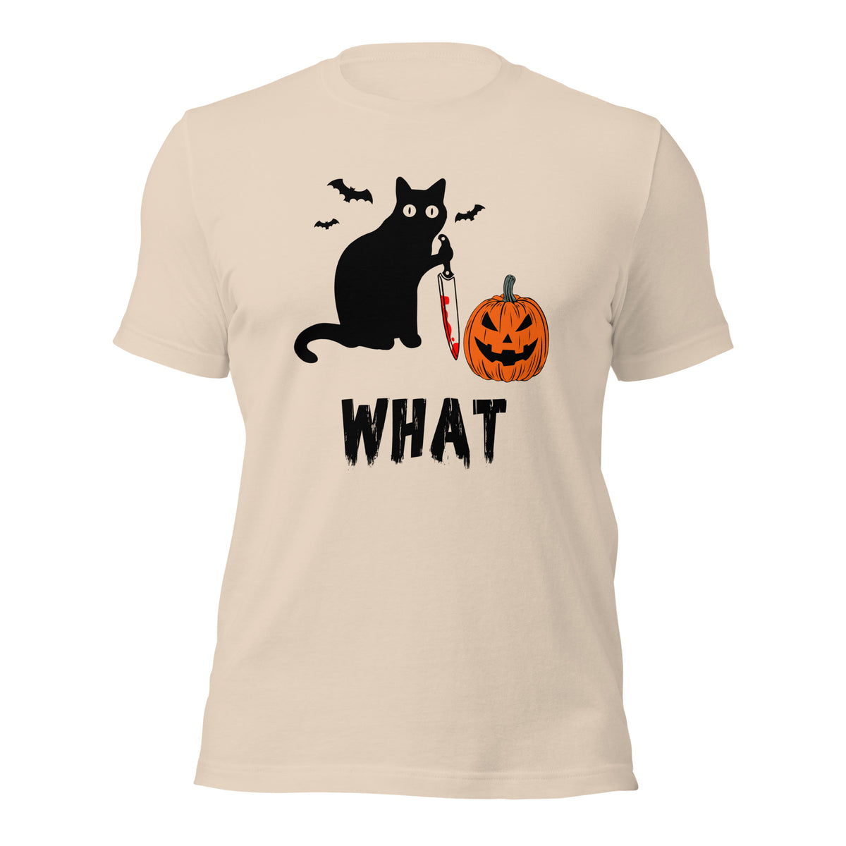 Murderous Cat Halloween shirt, edgy graphic design featuring bloody knife, perfect for spooky events, unique gift for cat lovers - Captain Woody's Shirts & Beach Club