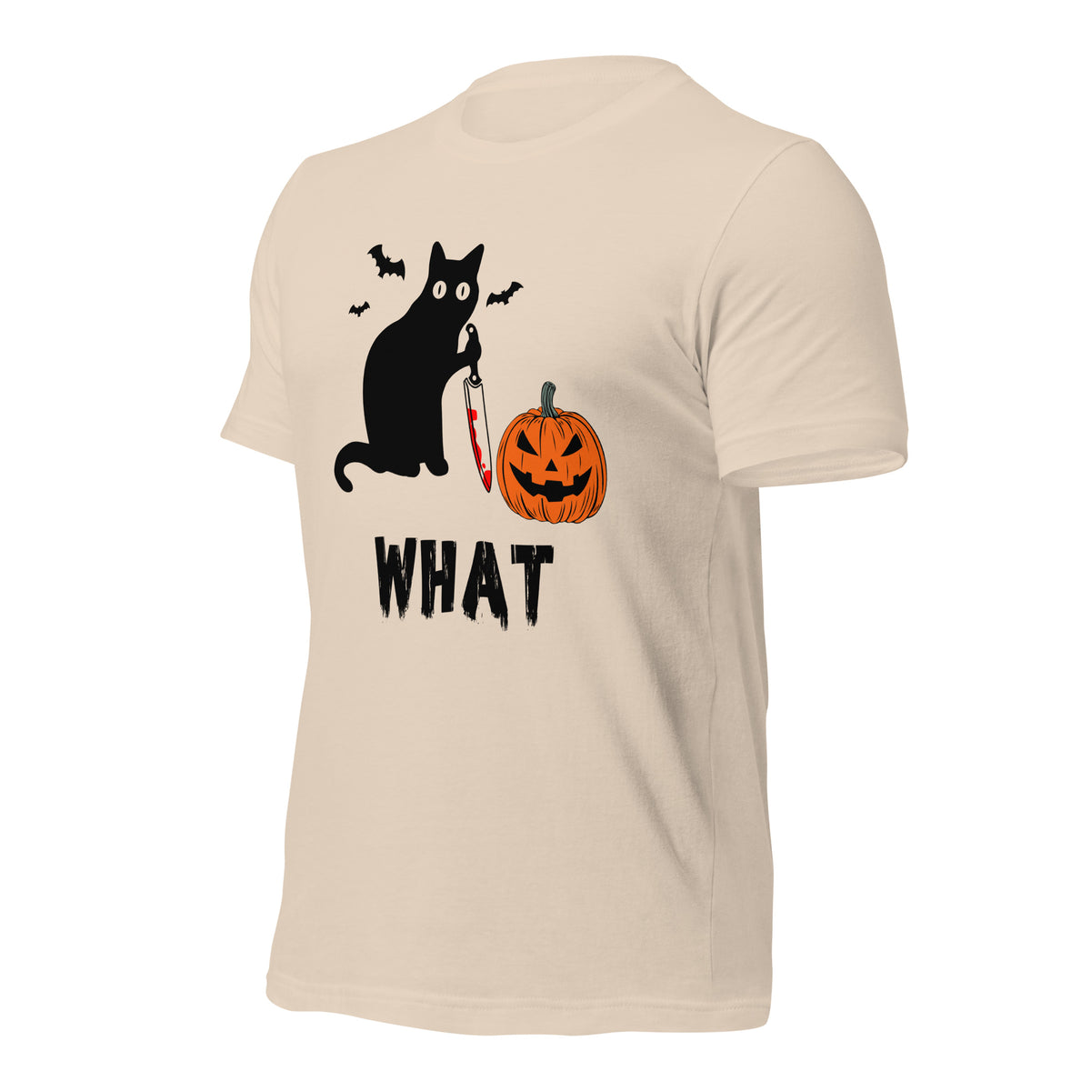 Murderous Cat Halloween shirt, edgy graphic design featuring bloody knife, perfect for spooky events, unique gift for cat lovers - Captain Woody's Shirts & Beach Club