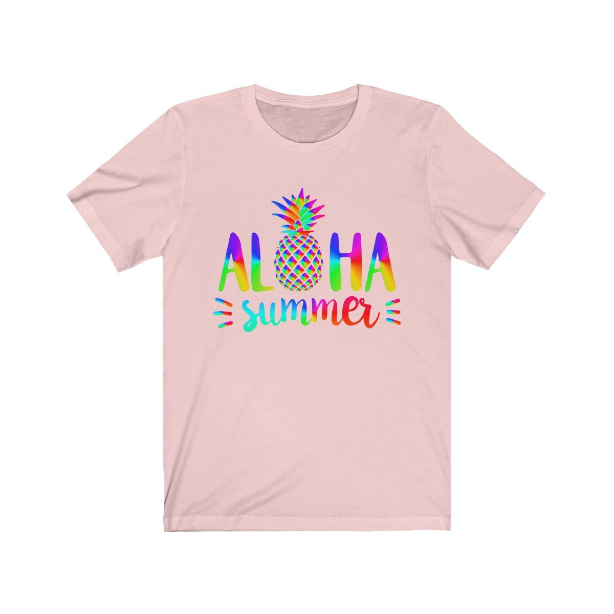 Aloha Summer Unisex Short Sleeve Hawaii Beach T-shirt, 7 colors available - Captain Woody's Beach Club
