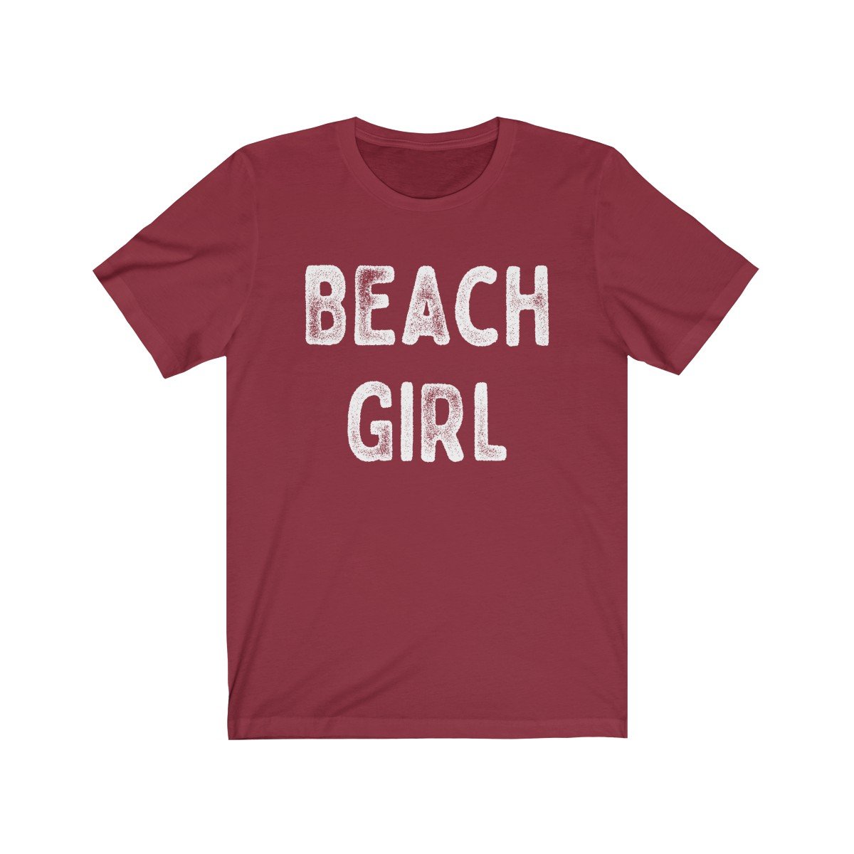 Beach Girl White Text Unisex Short Sleeve T-Shirt - Captain Woody's Beach Club