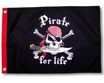 Pirate for Life 12"x18" - Captain Woody's Beach Club