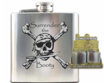 Surrender The Booty Flask - Captain Woody's Beach Club