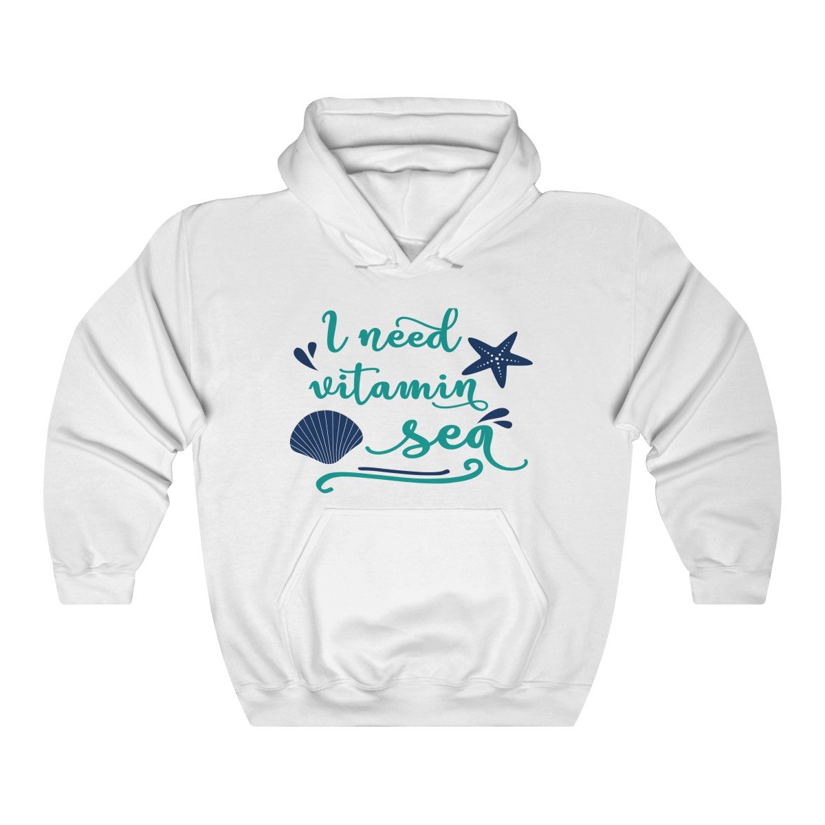 I Need Vitamin Sea - Unisex Heavy Blend™ Hooded Sweatshirt - Captain Woody's Beach Club