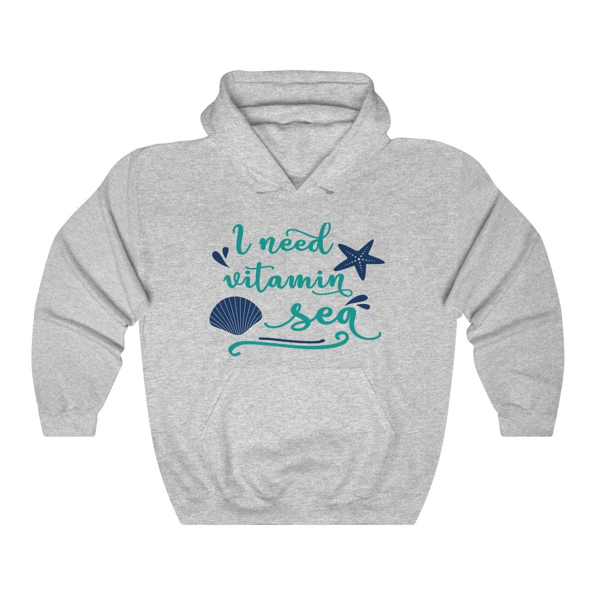 I Need Vitamin Sea - Unisex Heavy Blend™ Hooded Sweatshirt - Captain Woody's Beach Club
