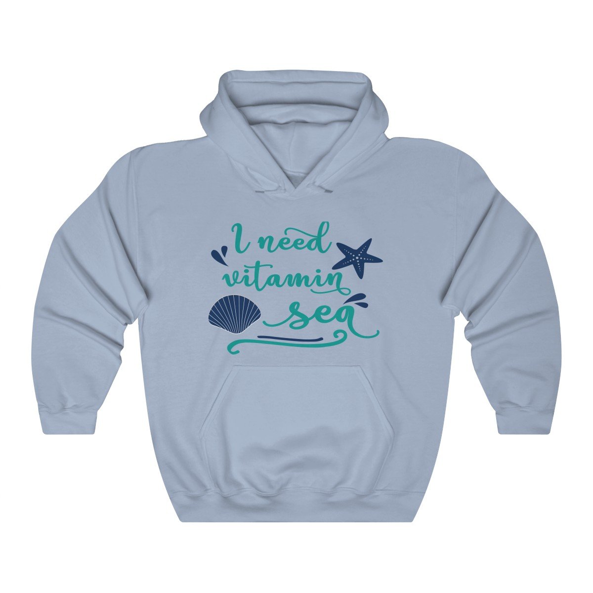 I Need Vitamin Sea - Unisex Heavy Blend™ Hooded Sweatshirt - Captain Woody's Beach Club