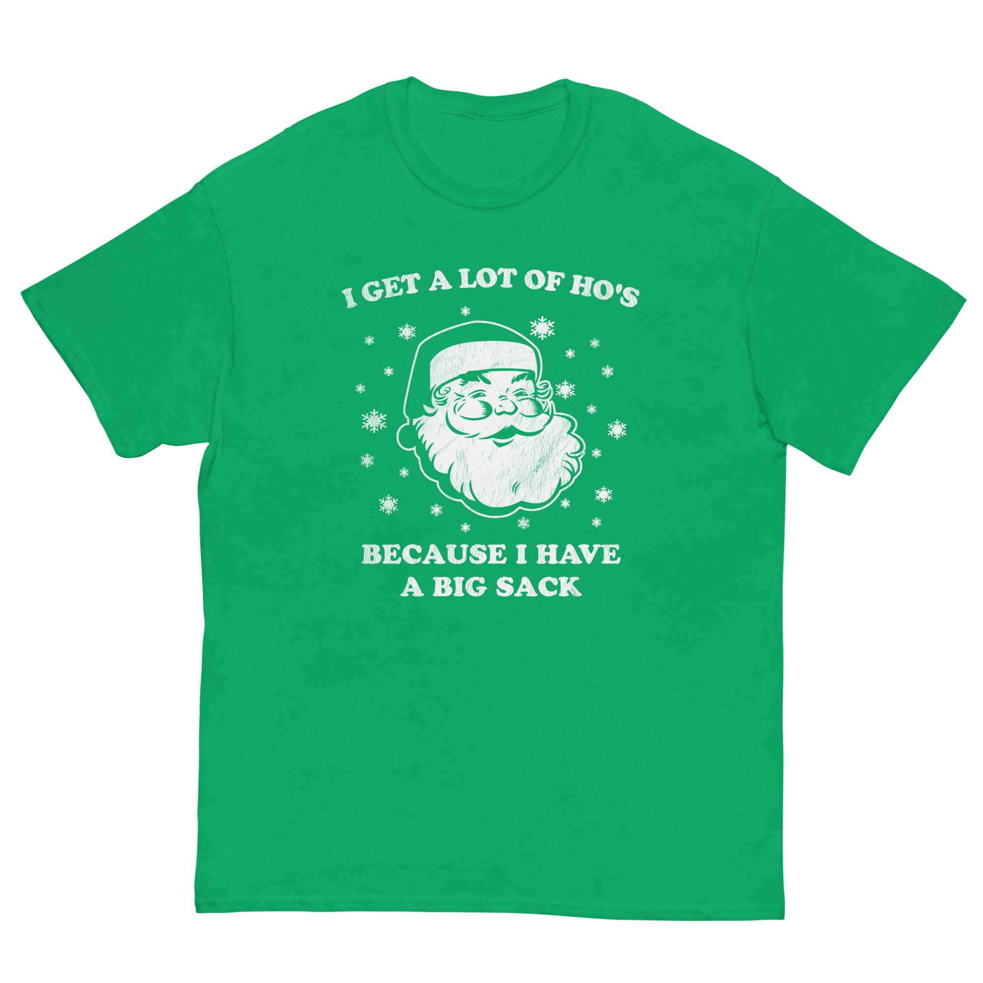 Retro Santa Shirt, I Get a Lot of Ho's Because I Have a Big Sack, Funny Inapproriate Santa Shirt - Captain Woody's Shirts & Beach Club