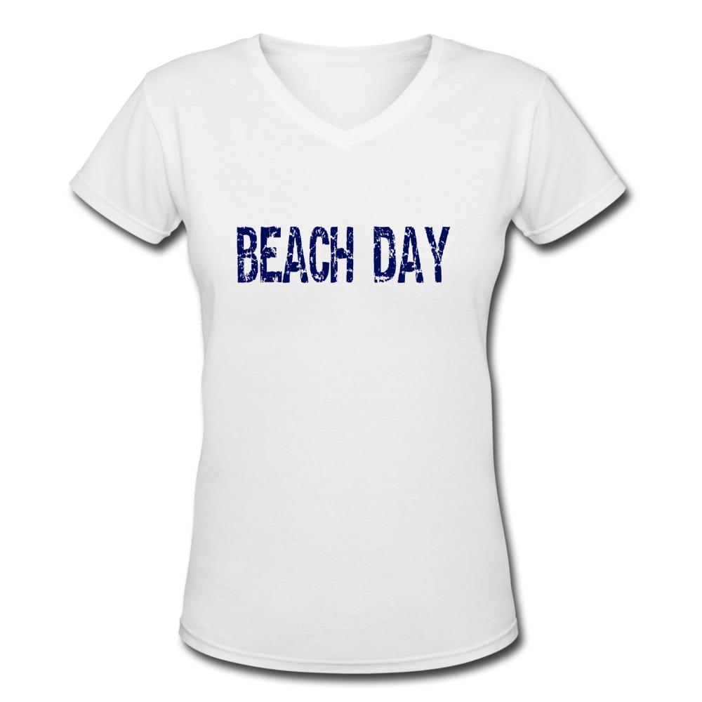 Beach Day Women's V-Neck T-Shirt - Captain Woody's Locker