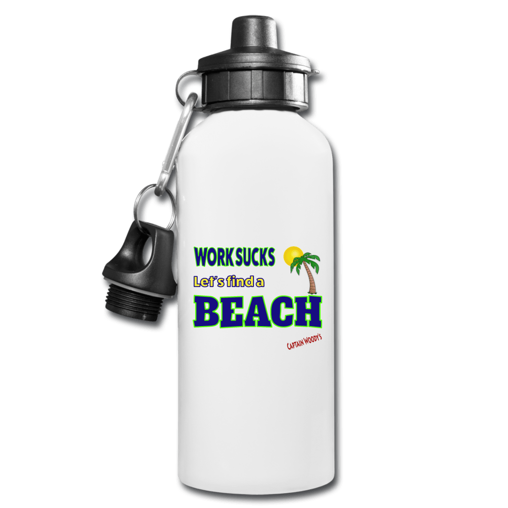 Work Sucks Let's find a Beach Water Bottle - Captain Woody's Locker