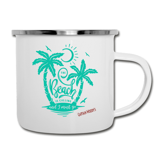 The Beach is Calling and I must Go Camper Mug - Captain Woody's Locker