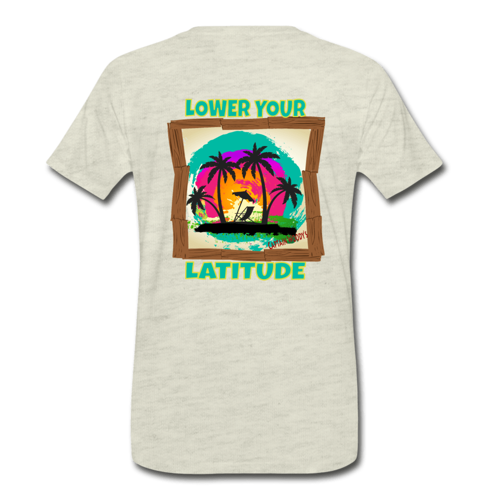 Lower your Latitude Men's Premium Beach T-Shirt - Captain Woody's Locker
