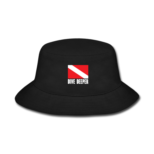 Dive Deeper - Scuba Diver Bucket Hat - black