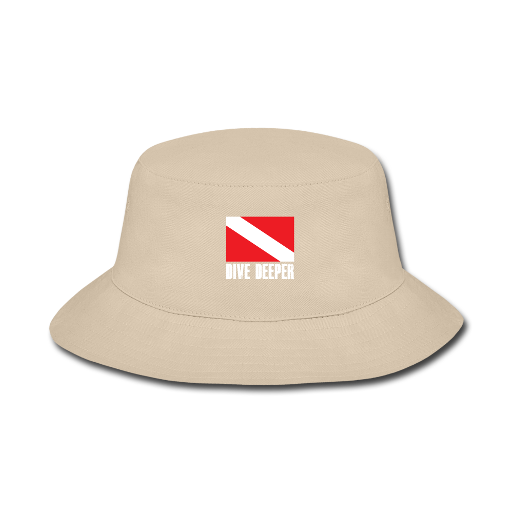 Dive Deeper - Scuba Diver Bucket Hat - cream