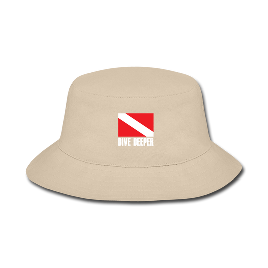 Dive Deeper - Scuba Diver Bucket Hat - cream