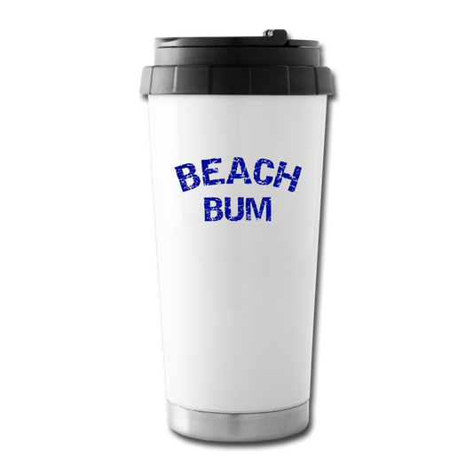 Beach Bum Travel Mug - white