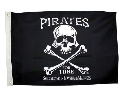 Pirates for Hire 3x5 Ft - Captain Woody's Beach Club