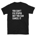 ST - You Can't Fix Stupid but You can Cancel It - Unisex T-Shirt - Captain Woody's Shirts & Beach Club