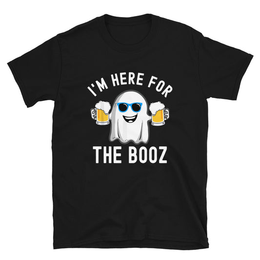 I'm Here for the Booz Funny Halloween Boos design - Captain Woody's Shirts & Beach Club