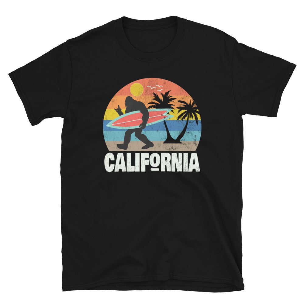 California Bigfoot Surfer - Unisex T-Shirt - Captain Woody's Shirts & Beach Club